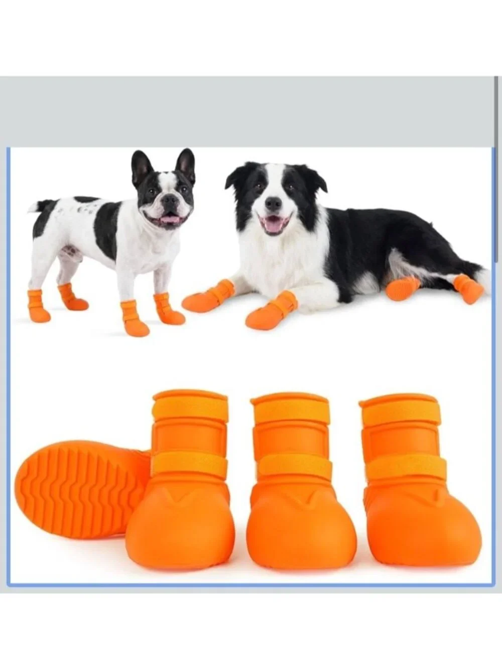 Dog Boots Waterproof Orange Dog Boots for Medium Dogs Size XXXL